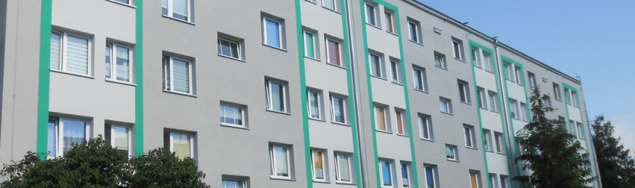 Postęp prac termomodernizacyjnych w budynku przy ul. Srebrnej 8 w Miasteczku Śląskim