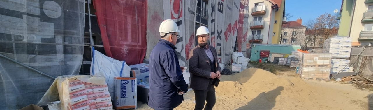 Wizytacja Pana Burmistrza na inwestycji w Pyskowicach